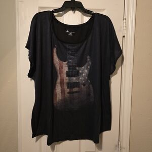 Lane Bryant Black Graphic Tee